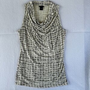 Ann Taylor Tank Cream Cowl Neck Medium M